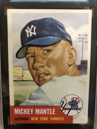 1953 Topps Mickey Mantle 83 SGC 45 (PSA 3.  5) VERY GOOD Plus 2