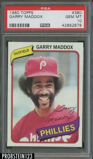 1980 Topps 280 Garry Maddox Phillies Psa 10 Gem