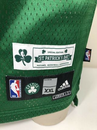 ADIDAS PAUL PIERCE Boston Celtics St.  Patricks Day Swingman Jersey Green 2XL XXL 6