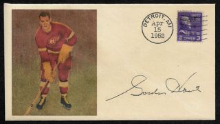 Gordie Howe Detroit Red Wings Collector Envelope With 1950s Stamp Op1329