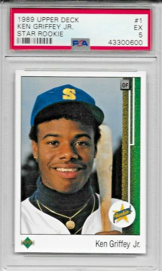 1989 89 Upper Deck Baseball Ken Griffey Jr.  Rookie Card 1 Psa 5 " Ex "