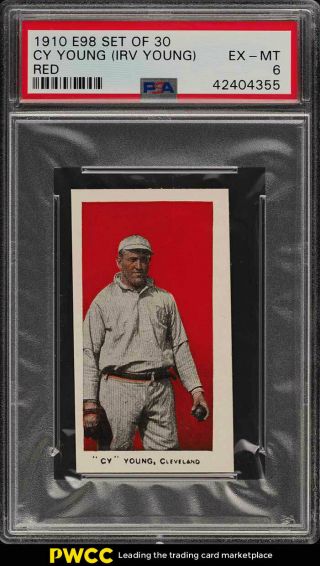 1910 E98 Set Of 30 Red Cy Young Psa 6 Exmt (pwcc)