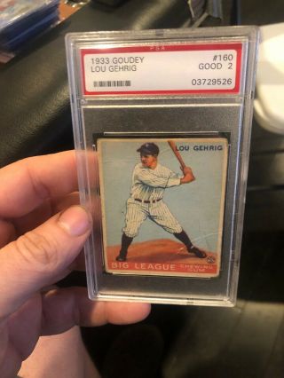 1933 Goudey Lou Gehrig Rookie Psa 2