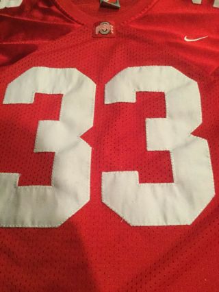 Nike Ohio State Buckeyes James Laurinaitis Red 33 Medium Men ' s Adult Jersey 2