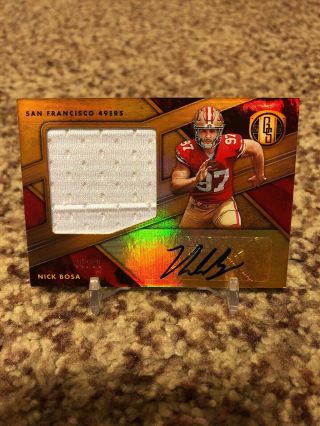 2019 Gold Standard Nick Bosa Rpa Auto Rc 45/99 49ers Rookie Ohio State