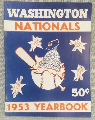 Vintage 1953 Washington Nationals Official Team Yearbook 48 Page