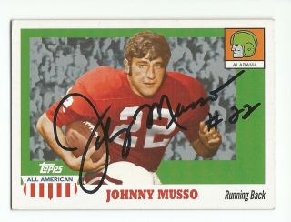 Johnny Musso Autographed Signed 2005 All - American Card Alabama Crimson Tide