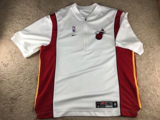 Vintage Nike Miami Heat Game Worn Warm Up Jacket Suit Jersey Xl Shirt Carter