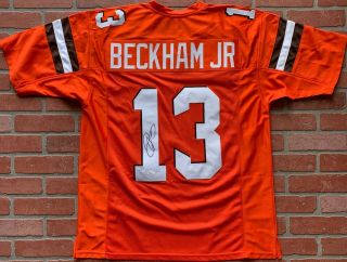 Odell Beckham Jr.  Autographed Signed Jersey Nfl Cleveland Browns Jsa Giants Lsu