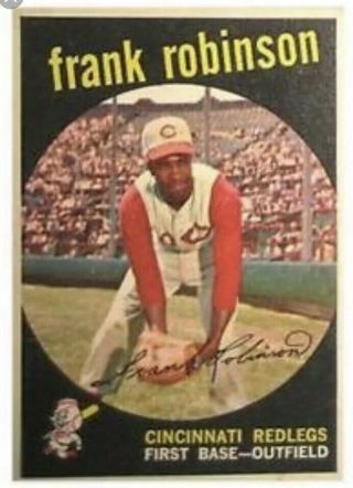 1959 Topps Frank Robinson Cincinnati Reds 435 Baseball Card Redlegs Mlb Collect