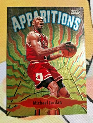 1998 - 99 Topps Apparitions Insert A15 Michael Jordan Chicago Bulls Hof