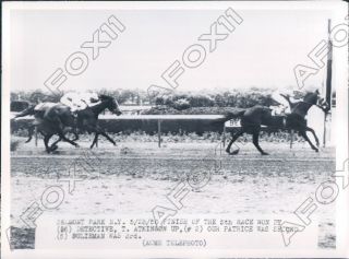 1950 Belmont Park Hof Jockey Ted Atkinson Win On Detective Press Photo