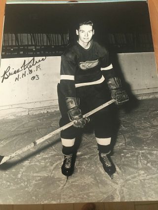 Signed Brian Kilrea Detroit Red Wings Hof 8x10 Photograph Autographed Ottawa 67 