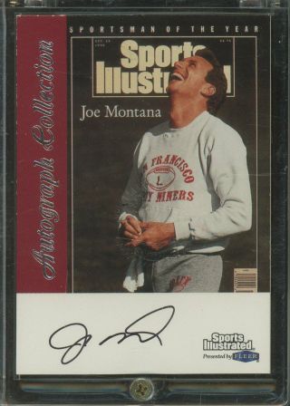 1999 Fleer Greats Of The Game Joe Montana Signed Auto 49ers W/ Factory Stamp