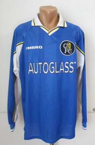Chelsea 1997/1998/1999 Home Football Shirt Soccer Jersey Long Sleeve L/s Umbro L