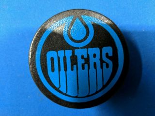 Rare Vintage Wha Viceroy Blank Reverse Edmonton Oilers V3 Slug Game Puck