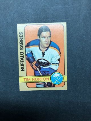 1972 - 73 Tim Horton O - Pee - Chee Hockey Card 197 - Buffalo Sabres