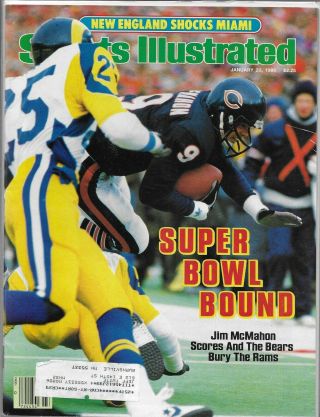 Sports Illustrated January 20 1986 Chicago Bears Jim Mcmahon