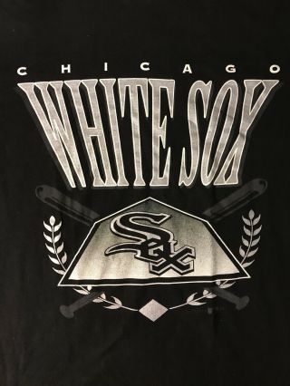 Vintage 1993 Chicago White Sox Black T - Shirt Size Large