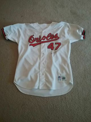 1994 Lee Smith Game Worn Signed Baltimore Orioles Jersey.  Hofer