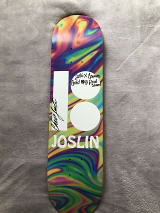 Chris Joslin Autographed Signed Rare Skateboard Deck Xgames Gold Skate Plan B