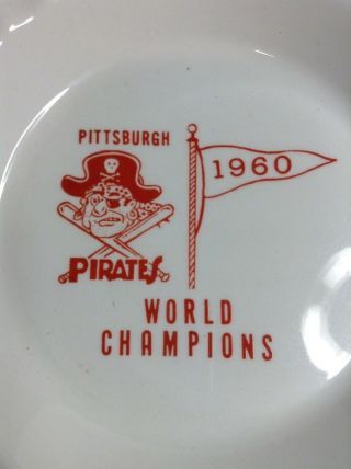 1960 Pittsburgh Pirates World Champions Ashtray Souvenir,  Sabina Line 22K Gilt 4