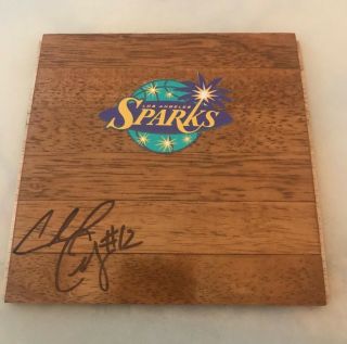 Chelsea Gray Signed La Los Angeles Sparks Logo Floorboard Floor Autographed Wnba