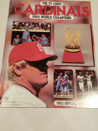 Vintage 1983 St.  Louis Cardinals Vs Atalanta Braves Official Scorebook Mlb