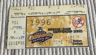 1996 Yankees World Series Ticket Stub Game 6.  Clincher. 3