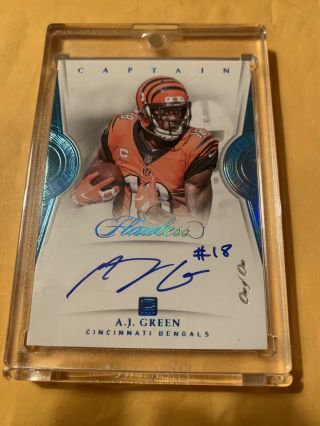 A.  J.  Green 1/1 2018 Flawless Auto Signed Autograph