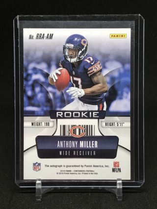 2018 Panini Contenders Anthony Miller Rookie Roundup Auto Bears 28/99 2