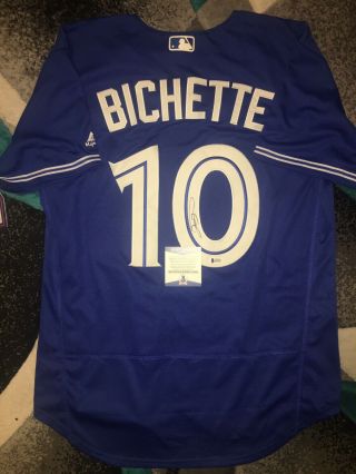 Bo Bichette Signed Toronto Blue Jays Jersey Future All Star Beckett 2 3