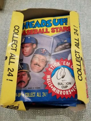 Vintage 1990 Topps Heads Up Baseball Stars Box Of 24
