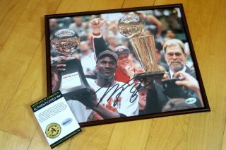 Michael Jordan Bulls Signed Auto 8x10 Framed Photo Picture
