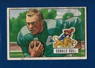 1951 Bowman 61 Donald Doll (vg - Ex) Detroit Lions