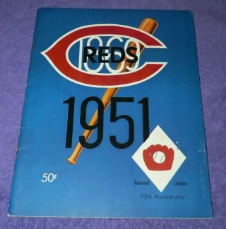 1951 Cincinnati Reds Yearbook - - 75th Anniversary