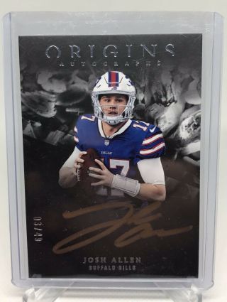 2018 Origins Josh Allen Bronze Ink Rookie Auto Autograph Rc /49 Bills Hot
