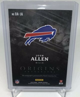 2018 Origins Josh Allen Bronze Ink Rookie Auto Autograph RC /49 Bills HOT 3