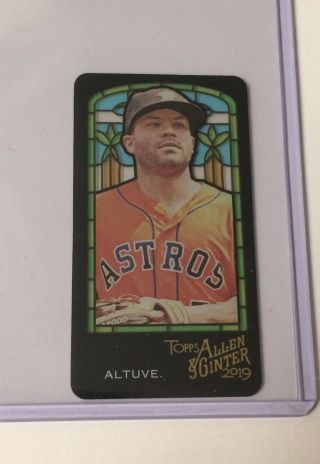 2019 Topps Allen & Ginter Jose Altuve Stained Glass Mini Ssp /25