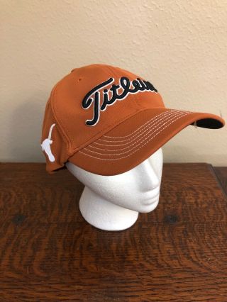 Titleist Texas Longhorns Hat Ut Golf Burnt Orange Size L/xl College Stretch