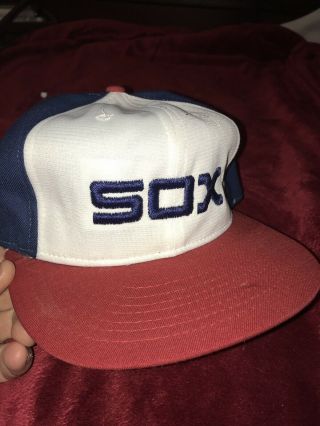 Vintage Nos Chicage White Sox Roman Pro Cap Hat 7 1/8