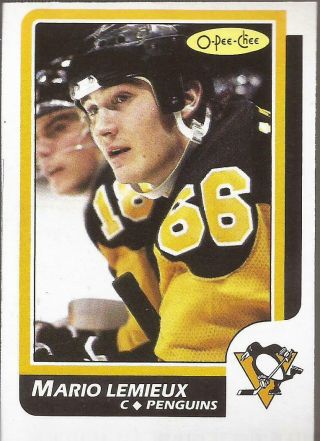 Mario Lemieux 1986 - 87 O - Pee - Chee 2nd Year Card 122 Pittsburgh Penguins Bv40