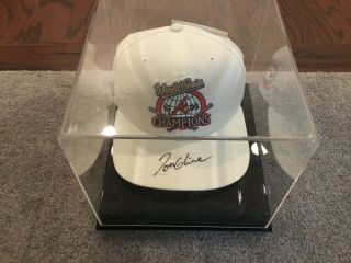 1995 Atlanta Braves World Series Baseball Cap Signed Mvp Tom Glavine