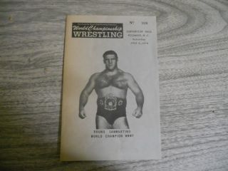 Vintage 1974 Wildwood Program World Championship Wrestling Bruno Sammartino Rare