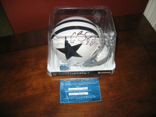Cole Beasley Autographed Mini Helmet Dallas Cowboys