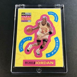 Michael Jordan 1996 Upper Deck Cc S30 Stick - Ums Sticker Insert Card White Jersey