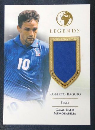 2019 Futera Unique World Europe Legends Roberto Baggio Game Worn Jersey 9/27 Yl