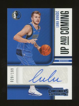 2018 - 19 Panini Contenders Luka Doncic Up And Coming Auto Rookie Rc