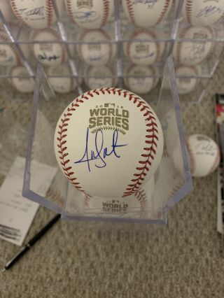 John Lester 2016 World Series Chicago Cubs Autographed Baseball Beckett