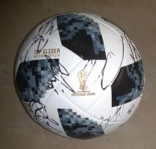 2018 Wc France Champion Team Signed Autographed Ball Mbappe Griezmann Pogba